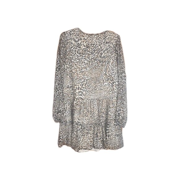 Express Women’s Size (Medium) Leopard Cheetah Long Sleeve Shift Dress. HL142 - Picture 2 of 4
